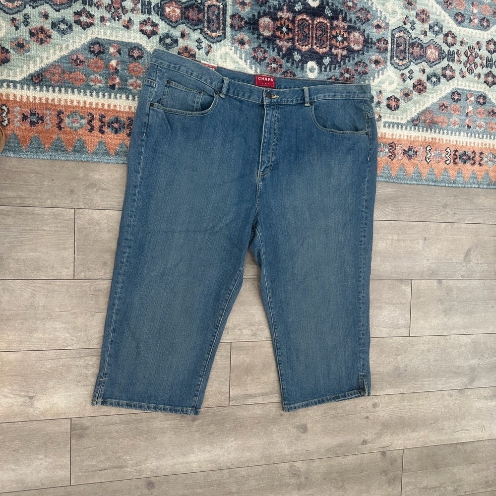 New Y2K Chaps Plus Women’s Denim Capri Jeans Size 22w Denim Elle Capri Jeans - Picture 12 of 16